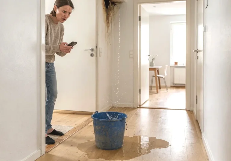 Vad gör man om grannen inte är hemma och det läcker vatten?